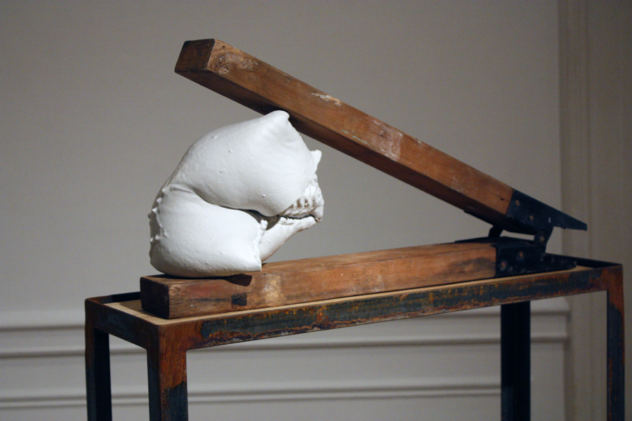With Grace - Porcelain, Steel, Wood, Found Object