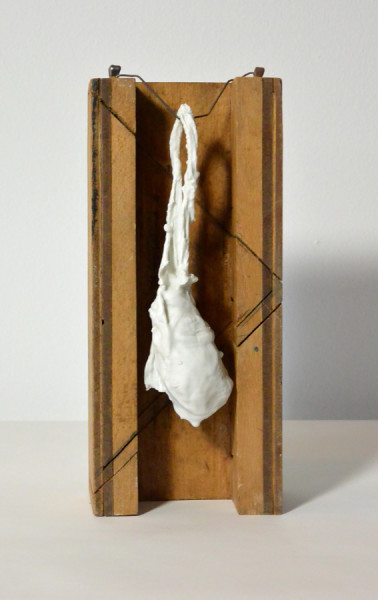 Just Behind 2015 - Porcelain, Wood, Steel Wire, Nails